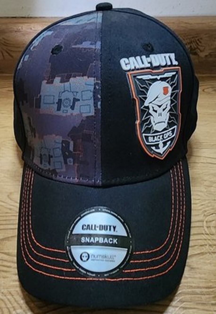 Call of Duty Black Ops Numskull Snapback Hat Men's Adjustable Black Camo